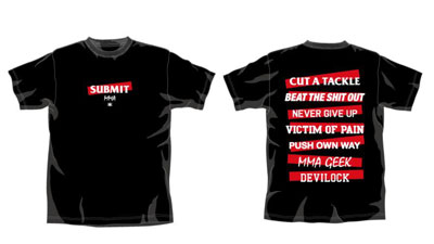新グッズ『SUBMIT MMA×DEVILOCK Tシャツ＆パーカー』を作製します